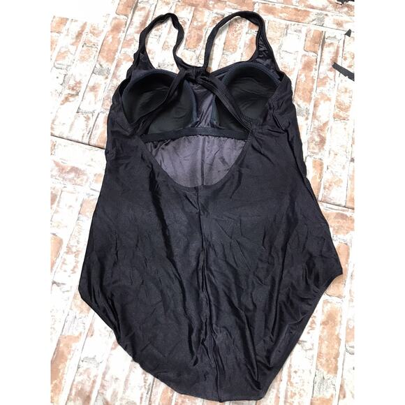 Speedo Women's Black One Piece Bathing Suit Swim Suit Plus Sz 22 Lightly Padded - Picture 8 of 12